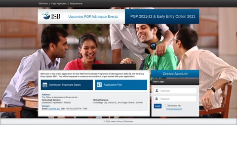 ISB - PGP Online Application Portal