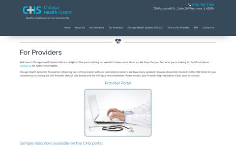 For Providers | Chicago Health System