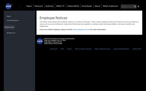 Employee Notices - NASA Shared Services