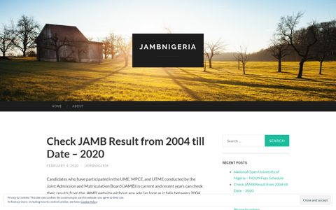 Check JAMB Result from 2004 till Date – 2020 | jambnigeria