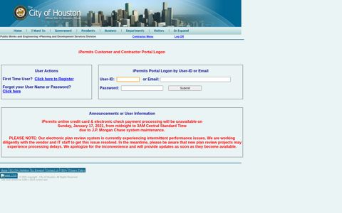 City of Houston > Online Permits