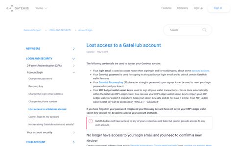 Lost access to a GateHub account – GateHub Support