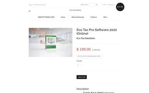 Eco Tax Pro Software 2020 (Online) – Eco Tax Solutions