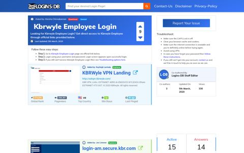 Kbrwyle Employee Login - Logins-DB