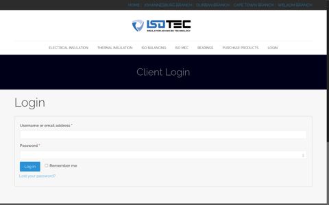 Client Login – Insulation Advanced Technology t/a Isotec ...