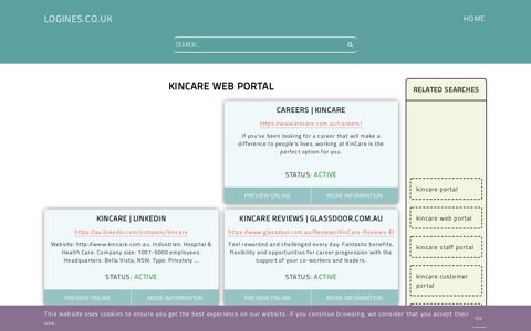 kincare web portal - General Information about Login - Logines.co.uk