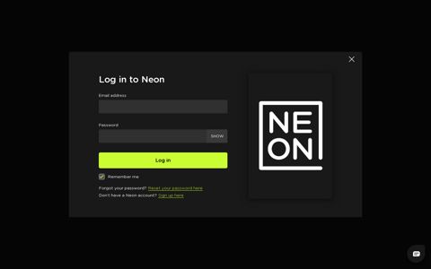 My Account - Neon