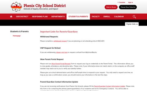 Students & Parents / Homepage - Phenix City School District