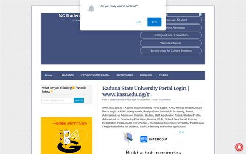 kasu students portal login - NG Student's Portal