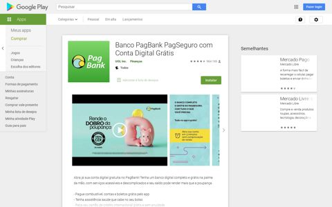 Banco PagBank PagSeguro com Conta Digital Grátis – Apps ...