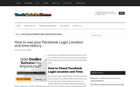 How To Check Facebook Login Location and Last Login Time ...
