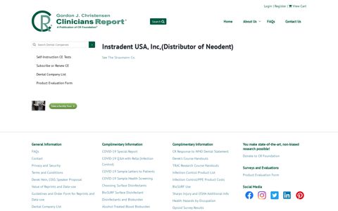 Instradent USA, Inc,(Distributor of Neodent) - Clinicians Report