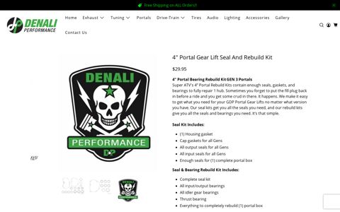 4" Portal Gear Lift Seal And Rebuild Kit - Denali Performance