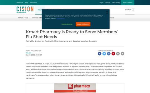 Kmart Pharmacy is Ready to Serve Members' Flu Shot Needs