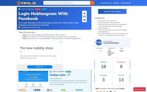 Login Hublaagram With Facebook - Portal-DB.live