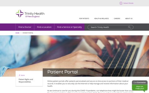 Patient Portal | Trinity Health Of New England