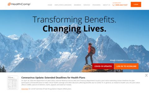 HealthComp: Health Benefits Administrator