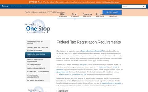 Federal Tax Registration Requirements