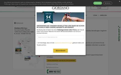 Giordano Vini Spa Via Cane Guido 47bis/50 12055 Diano d ...