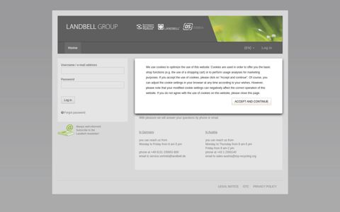 our Landbell Customer Portal! - Meldeportal