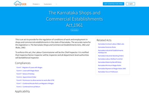 The Karnataka Shops and Commercial Establishments Acts ...