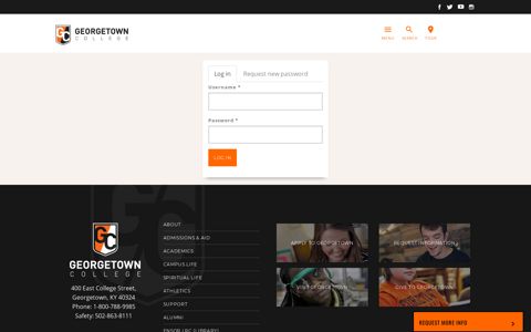 User account | Georgetown College