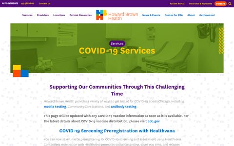 COVID-19 Services - Howard Brown Health