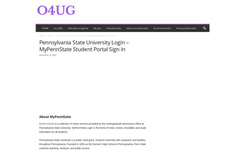 MyPennState Login |Pennsylvania State University Login ...
