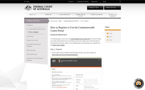 Guide to using the Commonwealth Courts Portal