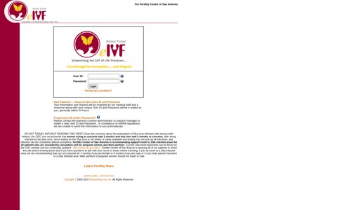 eIVF Patient Portal - Login - Fertility Center of San Antonio