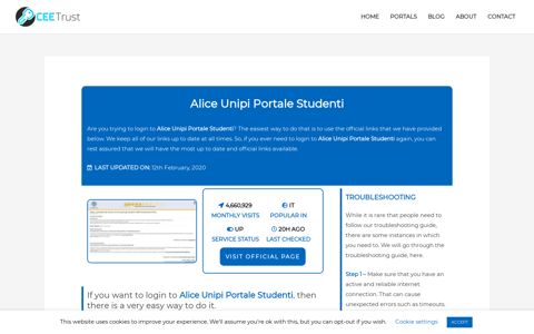 Alice Unipi Portale Studenti - Find Official Portal - CEE Trust