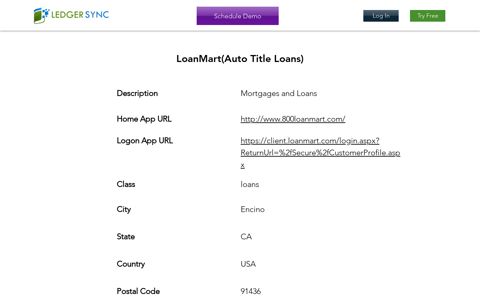LoanMart(Auto Title Loans) - Ledgersync