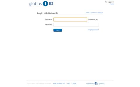 Log In with Globus ID