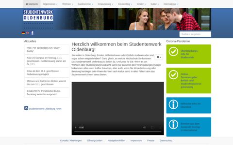 Studentenwerk Oldenburg - Startseite