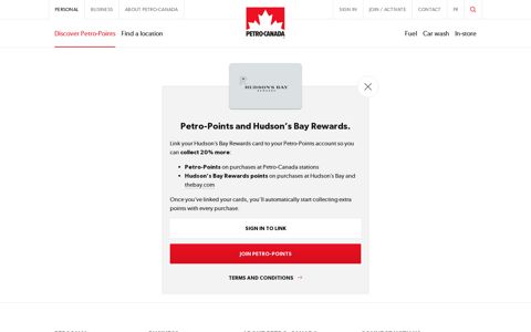 Petro-Points Partner - Hudson's Bay Rewards | Petro-Canada