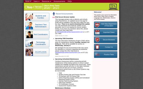 Ohio's State Tests Portal - Ohio Assessment Systems