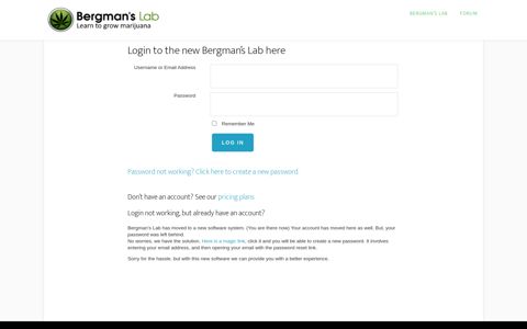 Login - Bergman's Lab -