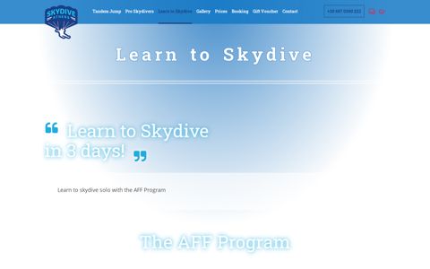 AFF | Learn to skydive with the AFF method - Skydive Athens
