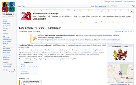 King Edward VI School, Southampton - Wikipedia