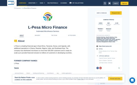 L-Pesa Micro Finance | Start-Up Nation Finder