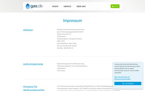Rechtliches - gas.de | Dauerhaft sparen. Mit günstigem Gas ...