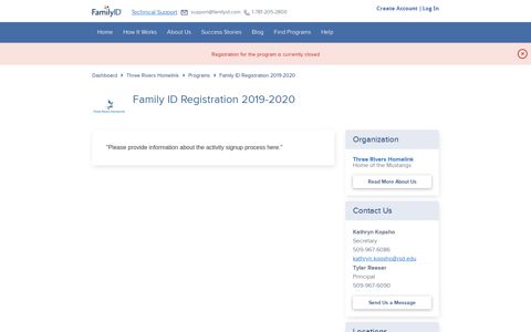 Family ID Registration 2019-2020 | FamilyID