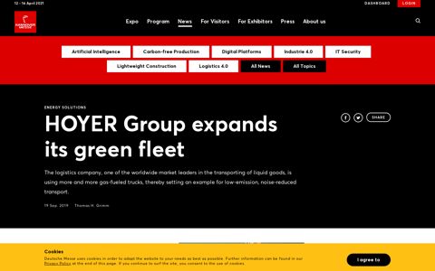 Energy Solutions: HOYER Group expands its green fleet