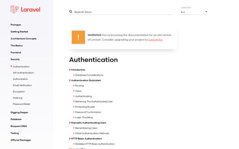 built authentication - Laravel