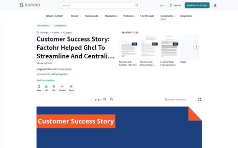 Customer Success Story: Factohr Helped Ghcl To Streamline ...