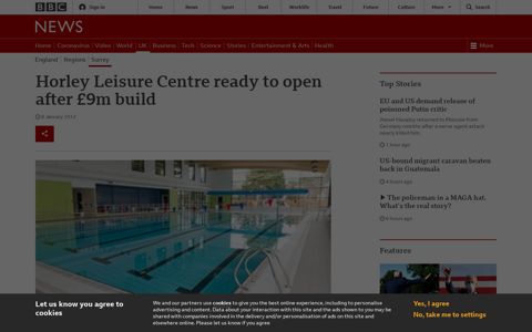 Horley Leisure Centre ready to open after £9m build - BBC ...