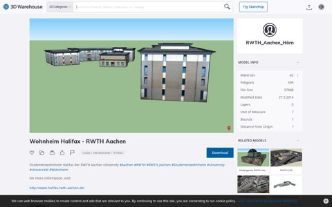 Wohnheim Halifax - RWTH Aachen | 3D Warehouse