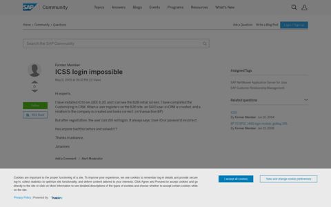 ICSS login impossible - SAP Q&A