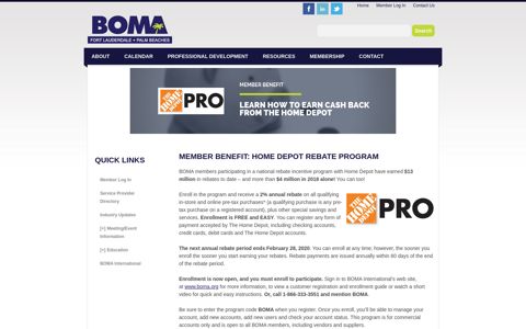 Home Depot Rebates - BOMA Fort Lauderdale + The Palm ...