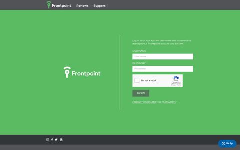 Login - Frontpoint Customer Portal